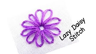 How to put Lazy Daisy stitch  Baraancreations [upl. by Fanchon952]