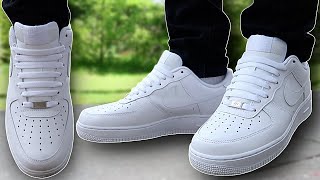 How To BAR LACE Nike Air Force 1s THE BEST WAY [upl. by Pickard]