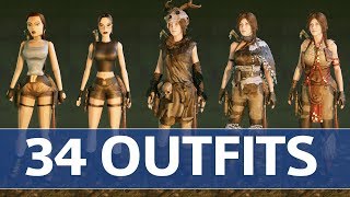 Shadow of the Tomb Raider  All 34 Outfits amp Costumes Showcase [upl. by Laughton]