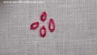 Detached Chain Stitch  Daisy Stitch [upl. by Rebekah]