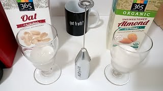 Oat Milk vs Almond Milk part 2 Frothing Test [upl. by Scevor]