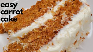 Easy Carrot Cake RecipeHOW TO MAKE MOIST CARROT CAKE  JERENES EATS [upl. by Boesch]