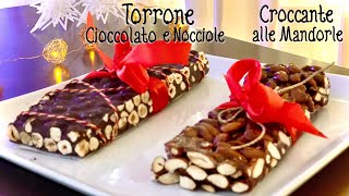 Torrone Cioccolato e Nocciole e Croccante alle Mandorle 🎄Facili e veloci [upl. by Bentley]