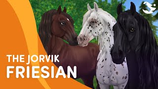 Meet the updated Jorvik Friesian 😍  Star Stable Breeds [upl. by Mayfield]