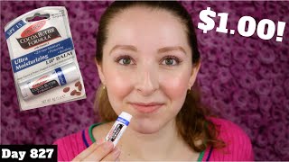 PALMER’S COCOA BUTTER FORMULA LIP BALM SPF 15 REVIEW  DOLLAR TREE MAKEUP [upl. by Akiras]