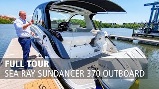 Full Tour  Sea Ray Sundancer 370 Outboard  Walkthrough [upl. by Dnyletak]