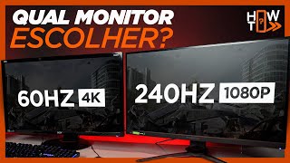 4k 60Hz ou FullHD 240Hz Qual monitor escolher [upl. by Ggerg]