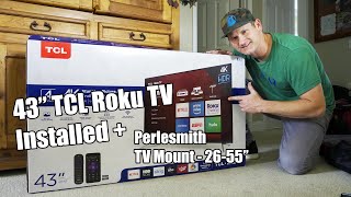 43quot TCL Roku TV how to Install on Perlesmith Mount [upl. by Okihcas781]