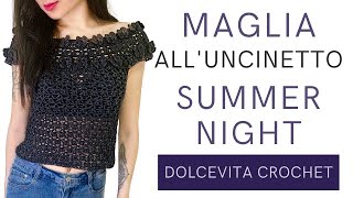 TUTORIAL MAGLIA ALLUNCINETTO quotSUMMER NIGHTquot [upl. by Martinsen]