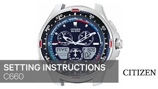 Citizen Watch Setting Instruction — C660 [upl. by Nelrah369]