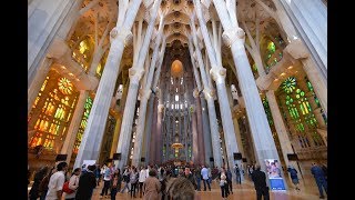 Barcelone Sagrada Familia inside in Ultra 4k [upl. by Ainevuol]