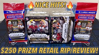 NICE HITS WHICH IS BETTER 2020 Panini PRIZM Football Retail Blaster amp Cello Pack BreakReview [upl. by Hafler]