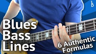 Blues Bass Lines 6 Authentic Formulas That Work Every Time [upl. by Audly]