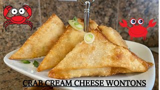 Easy Crab Cream Cheese Wontons [upl. by Ahsait971]