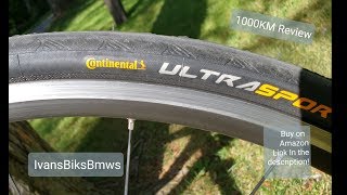 Continental Ultra Sport 700C Road Bike Tire Review After 1000KM HD [upl. by Choo]