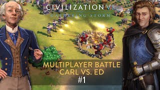 Civilization VI Gathering Storm Multiplayer Battle Carl vs Ed 1 [upl. by Church]