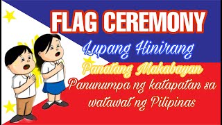 FLAG CEREMONY Lupang Hinirang Panatang Makabayan Panunumpa sa watawat ng PilipinasKids Knowledge [upl. by Suilienroc]