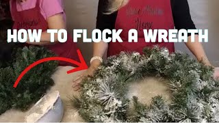 DIY How to Flock a Christmas Wreath Tree or Garland [upl. by Sanger]