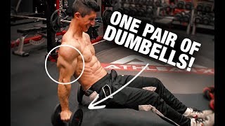 7 Minute Triceps Workout JUST DUMBBELLS [upl. by Ruel]