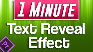 Premiere Pro CC  How to do EASIEST Text Reveal Effect [upl. by Swithbart]