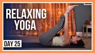 15 min Before Bed Yoga – Day 25 FULL BODY RELAXING YOGA [upl. by Hollenbeck]