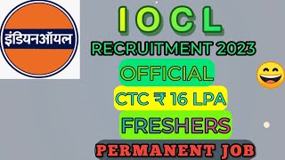 IOCL Recruitment 2023  IOCL Recruitment Through GATE 2023  OFFICIAL ANNOUNCEMENT [upl. by Hepsiba]