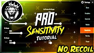 Best Sensitivity Settings  No Recoil in Pubg Mobile [upl. by Avilla]