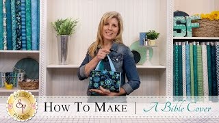 How to Make a Quilted Bible Cover  a Shabby Fabrics Sewing Tutorial [upl. by Nirmak]