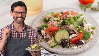 Easy Greek Salad Recipe [upl. by Nwahsyar]