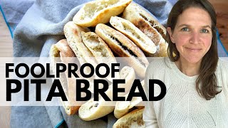 Simple Homemade Pita Bread Recipe [upl. by Eladnor]