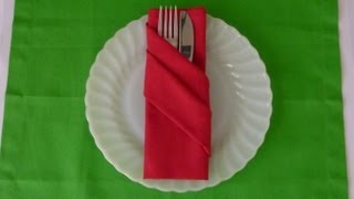 Napkin Folding  Buffet Pouch [upl. by Lafleur794]