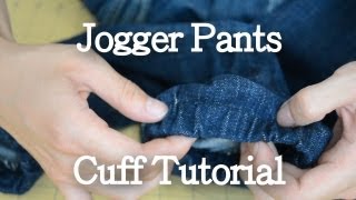 DIY Jogger Pants Cuff Tutorial  KAD Customs 10 [upl. by Acinoryt978]