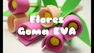 Cómo hacer flores goma EVA fácilmente [upl. by Cordalia]