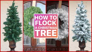 HOW TO FLOCK A CHRISTMAS TREE  step by step   Christmas Decor Ideas 2020 [upl. by Nallad]