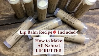 How to Make All Natural LIP BUTTER Balm 💋 Easy DIY Recipe  Ellen Ruth Soap [upl. by Rolyks623]