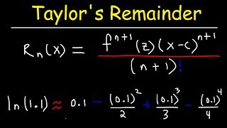 Taylors Remainder Theorem [upl. by Dane]