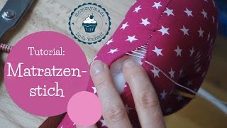 Matratzenstich Anleitung  Unsichtbare Naht  Leiterstich  Zaubernaht Nähanleitung mommymade [upl. by Crespi790]