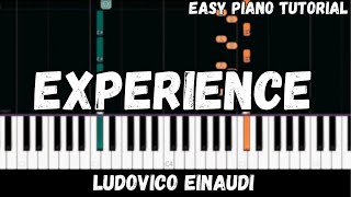 Ludovico Einaudi  Experience Easy Piano Tutorial [upl. by Wash]