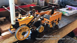 Hornby G100 quotStephensons Rocketquot Steam Test [upl. by Justen]