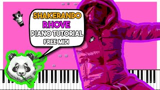 SHAKERANDO  RHOVE  FREE MIDI Piano Tutorial [upl. by Cherianne189]