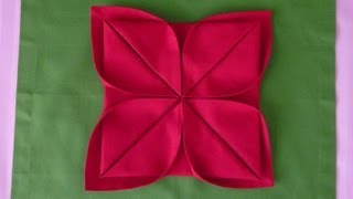 Napkin Folding  Lotus [upl. by Yesnyl]