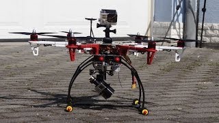 DJI F550 first test flight with Phantom batteries [upl. by Quincey]