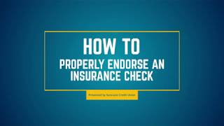 How to Properly Endorse an Insurance Check [upl. by Simsar542]