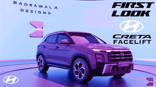 HYUNDAI CRETA FACELIFT 2024 LAUNCH FIRST LOOK  BAGRAWALA DESIGNS [upl. by Farl]