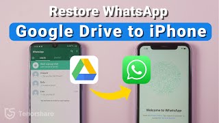 How to Restore WhatsApp backup from Google Drive to iPhone [upl. by Aklim]