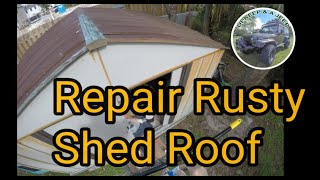 Rusty Shed Roof Repair [upl. by Artekal]