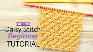 Daisy Stitch  How to Knit [upl. by Guimar]