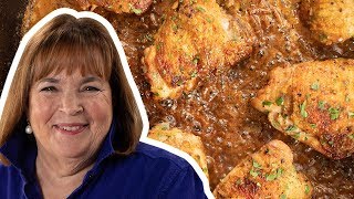 Crispy Chicken Thighs with Creamy Mustard Sauce  Barefoot Contessa Cook Like a Pro  Food Network [upl. by Vernice719]