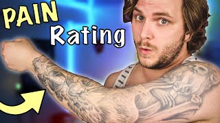 RATING 110 PAIN Levels Of A SLEEVE TATTOO [upl. by Moreta]