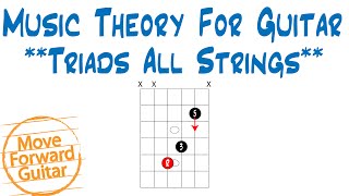 Music Theory for Guitar  Triads Shapes on All String Sets [upl. by Pani89]